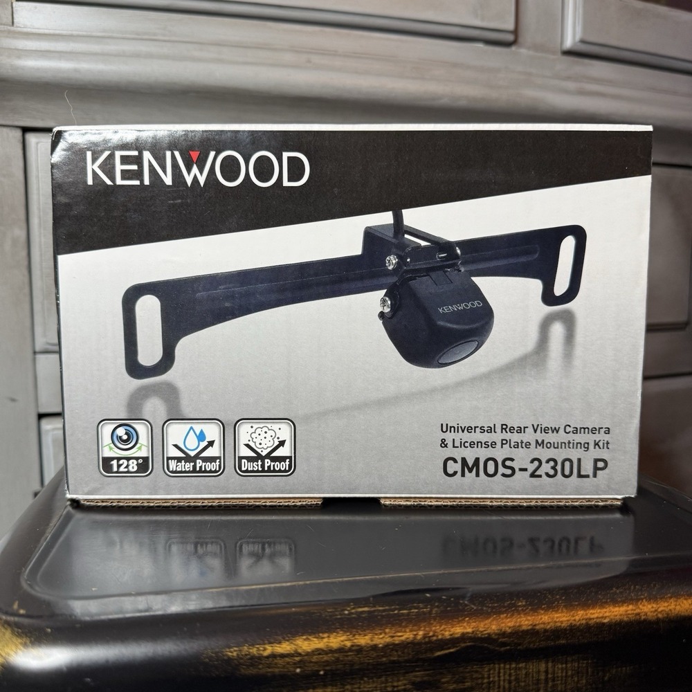 Kenwood CMOS-230LP Rear View Camera w/ License Plate Mounting Hardware NEW